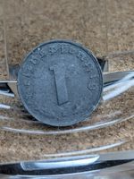 1944 G German 3rd Reich 1 Pfennig Coin Historical Artefact with Nazi symbol #027