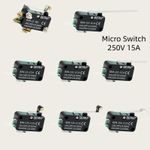 250V 15A Microswitch SPDT Micro Switch Lever / Long Curved Roller Micro Switch