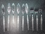 6x Northland Stainless Korea Spring Fever Butter Knifes 3x Salad Dessert Forks