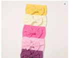 5Pcs/Set Baby Headband Cute Bowknot Newborn Girls Hair Band Soft Elastic Kids