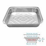200 x Aluminium Foil Food Containers & Lids Takeaway Baking Tray 9" x 9" x 1.5"