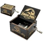 Wooden Hand Crank Black Queen Jurassic Park Music Box Kids Christmas Toy Gift UK