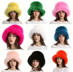 Wholesale Super fluffy Fuax fur bucket hats 30 pcs £5  each Festival hats