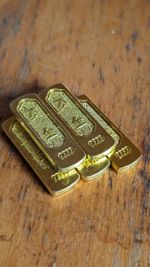 Chinese Nordic Gold Good Luck Charms Ingot New Year