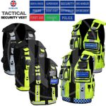 Hi Viz Security Vest Tactical Jacket Dog Handler Vest Enforcement CCTV Waistcoat