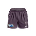 Rugby MEN's WineRed Brisbane Broncos shorts Fans version There are pockets S-5XL