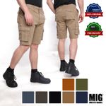 Mens MIG Chino Cargo Work Shorts  Size 30 to 42  - CARGO COMBAT WORKWEAR SHORTS
