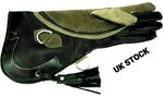 Eagle and Falconry Glove 4 Layers Nubuck Leather 16 Inches Long, Black & Green