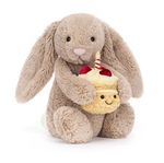 Jellycat Bashful Beige Bunny Birthday Stuffed Toys Birthday Gift Dust Bag + Tag