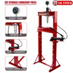 20 TON HYDRAULIC WORKSHOP PRESS / SHOP PRESS WITH GAUGE / FLOOR MOUNTED UNIT 20T