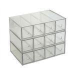 3 Pieces Eyeglasses Organizer Transparent Eyewear Case Single-Layer for Vanity