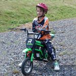 Kids Electric Motorbike with Twist Grip Throttle, 12" Pneumatic Tyres - Green