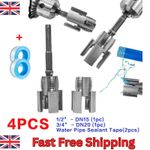 2x Integrated Internal and External Pipe Threading Tool Set 3/4 inch 1/2 inch