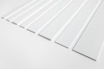 Flat Bar White PVC Trim Cover Architrave 1 metre Durable Plastic Multiple Sizes