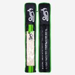 2026 Kookaburra Pro 1.1 Full Length Cricket Bat Cover - Black / Green - Free P&P