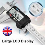 Digital Caliper Micrometer 150mm 6 Inch LCD Stainless Steel Vernier Tool