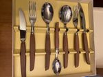 NEW SEALED BOXED OLD STOCK  MID CENTURY 7 PIECE 1 PERSON CUTLERY SET