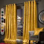 Ring Top Thick Velvet Blackout Curtains Pair Ready Made Eyelet Fully Lined Panel
