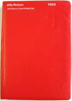 ALFA ROMEO Original Diary for 1968 Alfa Romeo Great Britian Ltd.
