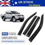 Wind Deflectors Rain Guard for Mitsubishi L200 Triton 2006-2014 MK4 Double Cab