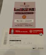 TICKET STUB & CRUISE PASS- MANCHESTER UNITED V LIVERPOOL- 2013/14
