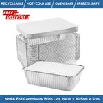 Foil Food Containers With Lids Takeaway Food Containers No6a Medium 700ml