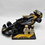 F1 Movie Themed display stand to fit LEGO APXGP Speed Champion and Minifigures.