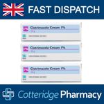 3x20g Clotrimazole Cream Treats Thrush Fungal Ringworm Relief Like Canesten