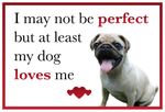 Funny My Dog Loves Me PUG Dog Vinyl Car Van Sticker 