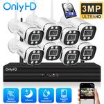 Wireless CCTV Camera Security System 3MP HD 4CH HDMI NVR Home Outdoor Motion IR