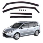 Wind Deflectors Fits VW Touran 2003-2015 5-Door 4-Pcs Set Tinted Black