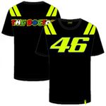 Valentino Rossi MotoGP T-Shirt Men's Black VR46 Race Top - New