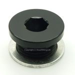 M12x1.5 BLACK METRIC BLANKING PLUG BUNG BLOCKER Hex Allen Key Male Oil Adapter