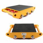 4 Pcs 15T Machine Mover Roller Machinery Moving Skate Heavy Duty Cargo Trolley