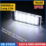 Pair For Vauxhall Vivaro NV300 2014-2019 Xenon White LED Number Plate Light Bulb