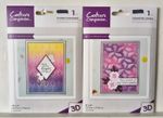 Crafter's Companion 3D Embossing Folders - Geometric Swirls & Classic Diamonds