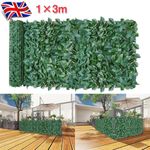 3-30M Roll Artificial Hedge Garden Fake Ivy Leaf Privacy Fence Screening Panel