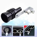 Car Exhaust Pipe SIlver Turbo Sound Whistle Simulator Muffler Roar Maker NEW