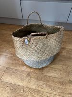 X-LARGE Seagrass Basket Silver Sequin Dassie Artisan Storage blanket Basket
