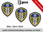 LUFC Style Embroidered Patch Iron On Sew On Football Fan Badge for Kit Bag Hat