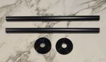 Radiator Pipe Covers & Collars PAIR - BLACK 15mm Pipe Shroud 300mm-TC