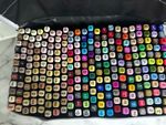 264 Colour Marker Pen Set, Multicolour Ink, Black/Grey Zip Carry Case