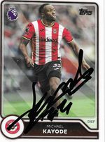 MICHAEL KAYODE BRENTFORD SIGNED TOPPS PREMIER LEAGUE 2026 CARD