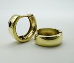 375 9ct Gold 12mm Round Huggies Hoop Earring New Pair SOLID 9K