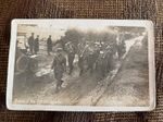 WWI RPPC Band Of The 8th Brigade Marching In Mud Photo Postcard