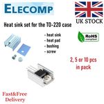 Heat sink SET 18x13mm - heat sink, heat pad, bushing and screw Free P&P UK stock