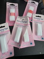 6 packets - New - RRP: £16 -  white Iron on Hemming tape 20mm x 4 & 25mm x 2