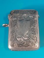 Engraved Sterling Silver Vesta Case by Henry Hyde Aston