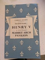 Laurence Olivier Henry V Film Brochure Programme Marble Arch 1944