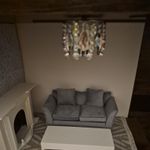 Dolls House crystal Ceiling Battery large Light 1.12/1.6 Scale Hand Made uk